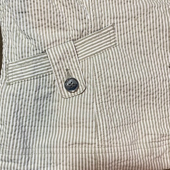 Charter Club 100% Cotton Lightweight pinstripe Blazer/Jacket Size Medium Gray - Picture 6 of 10